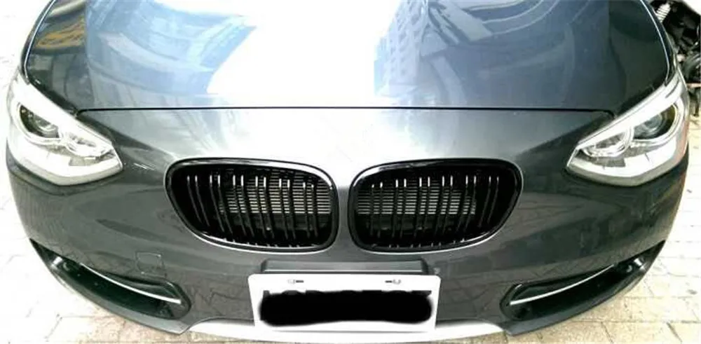 1 пара стильных автомобильных передних глянцевых черных гоночных грилей для BMW F20