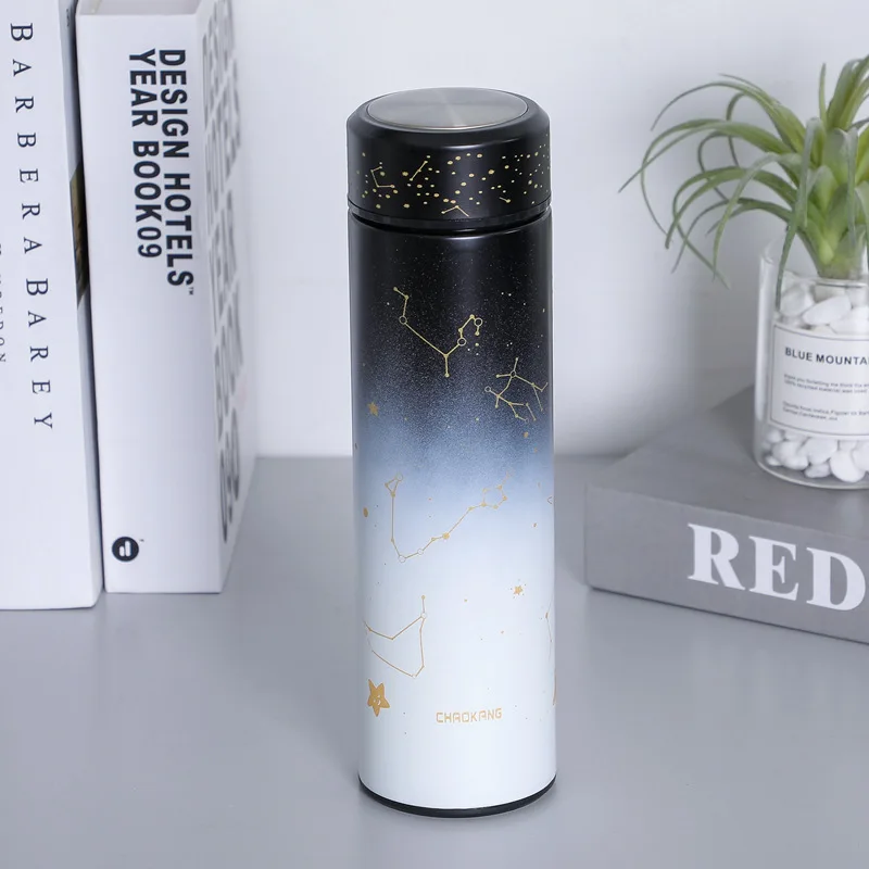 5 Термос чашка с чайной утечкой Coffe Termos вакуумные фляги фосфоресцирующий флуоресцентный Звездный Лось Термочашка Рождественский подарок - Цвет: 5