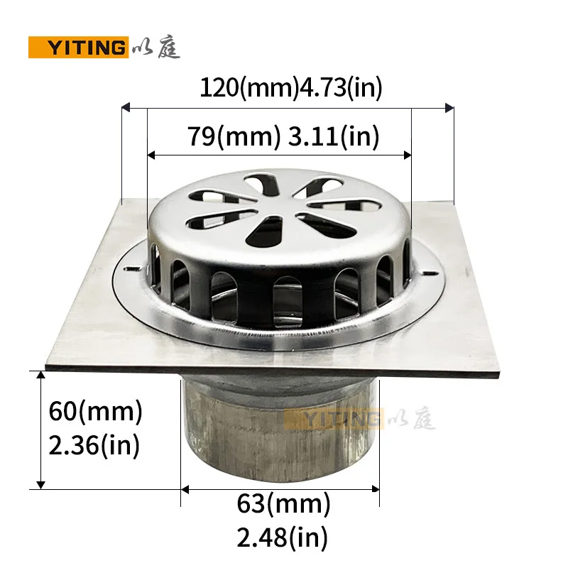 Балкон слив пола 304 сток в полу из нержавеющей стали предотвращения ветки и