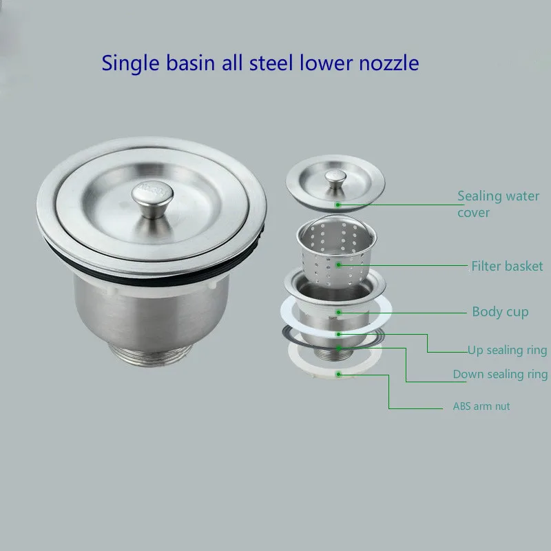 Фильтр для кухонной раковины из нержавеющей стали двойной резервуар аксессуары