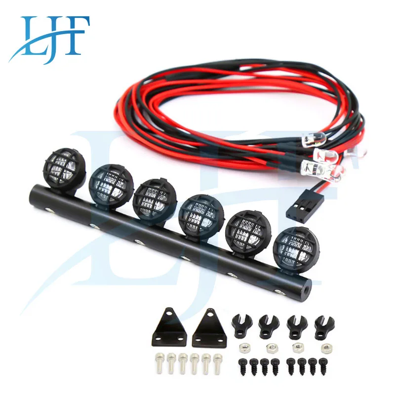 4/6 круглый светодиодный светильник для 1:18/1:24 WPL RC Гусеничный пульт дистанционного