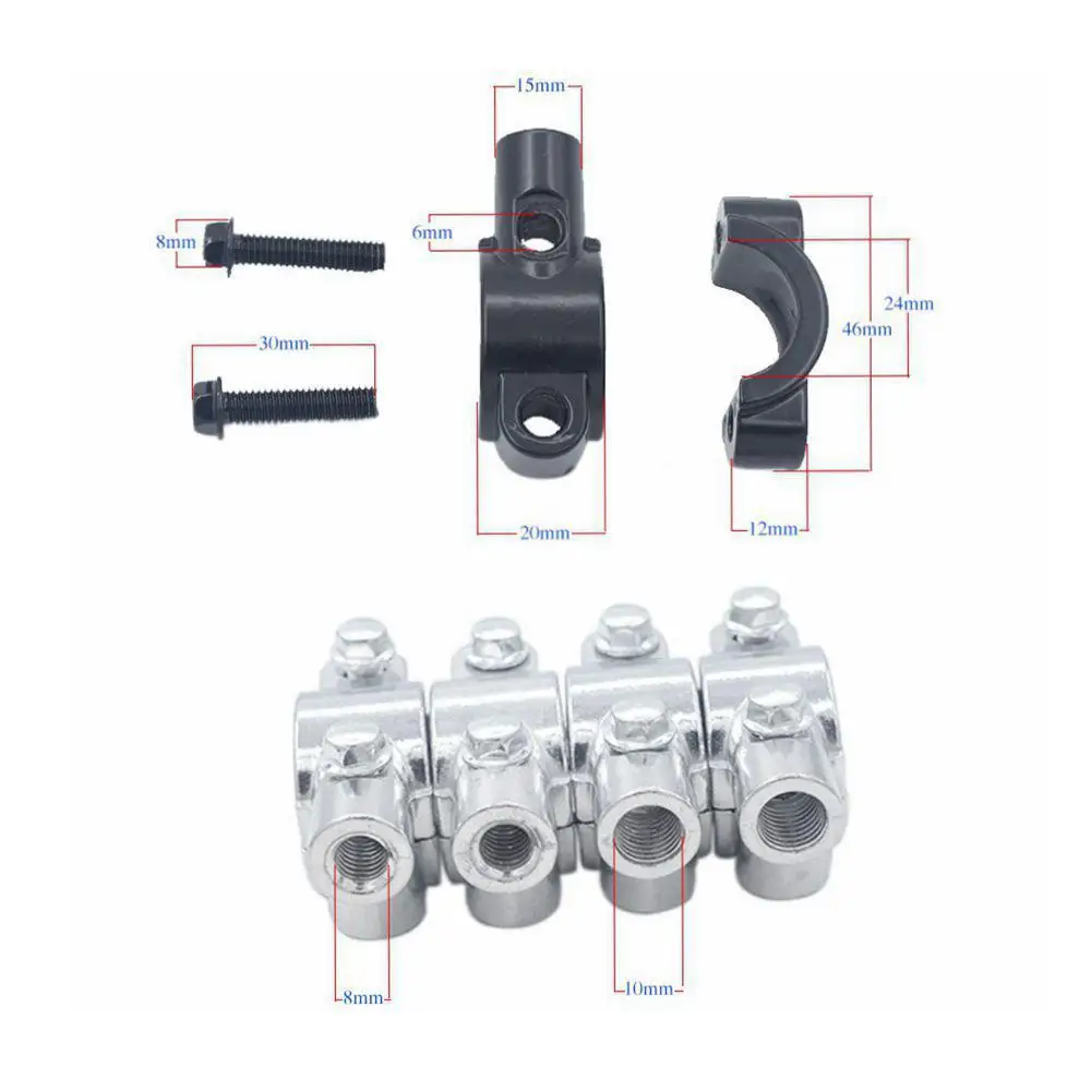 1 пара крепление на руль мотоцикла 8 мм 10 мм|Боковые зеркала и аксессуары| |