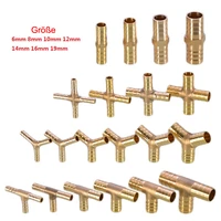 x y t brass barbed hose joiner splitter connector air fuel water gas pipe fitting connector adapter 681012141619mm