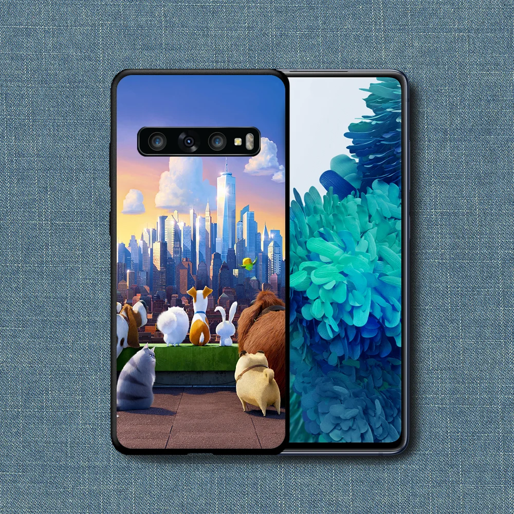 

The Secret Life Cute Cartoon Rabbit Phone Case For Samsung Galaxy Note S 8 9 10 20 Plus E Lite Uitra black Cell Painting Prime