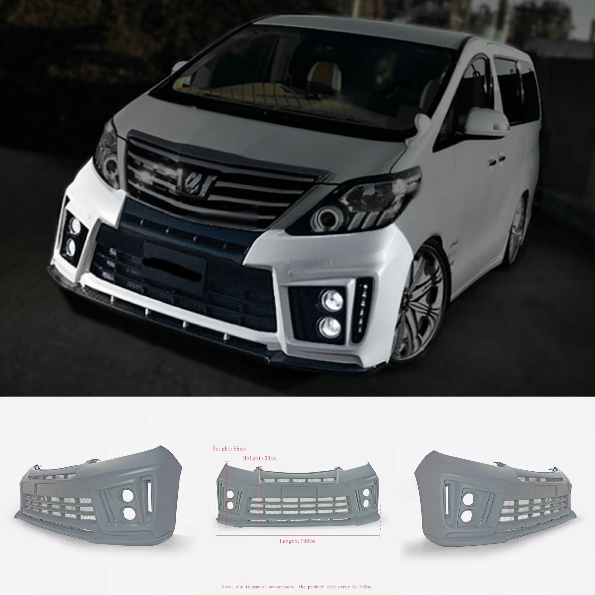 

Чехол для переднего бампера из углеродного модифицированного волокна 12-14 Toyota Alpha ah20sma