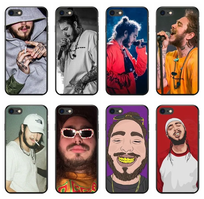 Post Malone уникальный дизайн Мягкий Силиконовый ТПУ чехол для телефона iPhone 8 7 6 6S Plus X XS