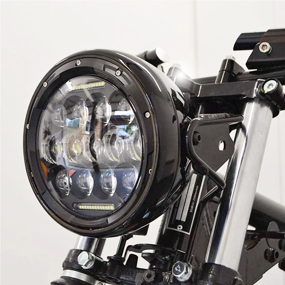 Универсальный 7 дюймов светодиодные фары мотоцикла Мото скутер &quotкруглые для Honda