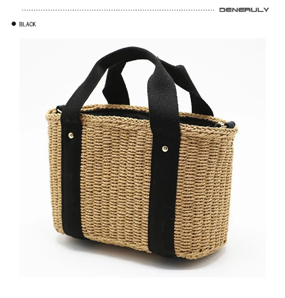 Соломенные пляжные сумки женские сумки из ротанга женские сумки Bolso Paja дорожная сумка-торба, карманы Mujer
