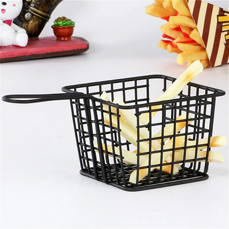 Контейнер из нержавеющей стали для закусок жареная еда стандартная корзина