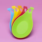 Силиконовая теплостойкая Подставка для ложки, 1 шт., для украшения стола, кухонный инструмент, подставка для ложки, коврик для еды, держатель для кухонного гаджета