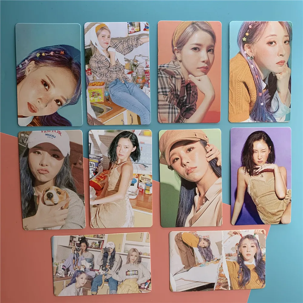 10 шт./компл. Kpop MAMAMOO Фотокарточка Высокое качество HD фото K-pop Mamamoo LOMO карточный