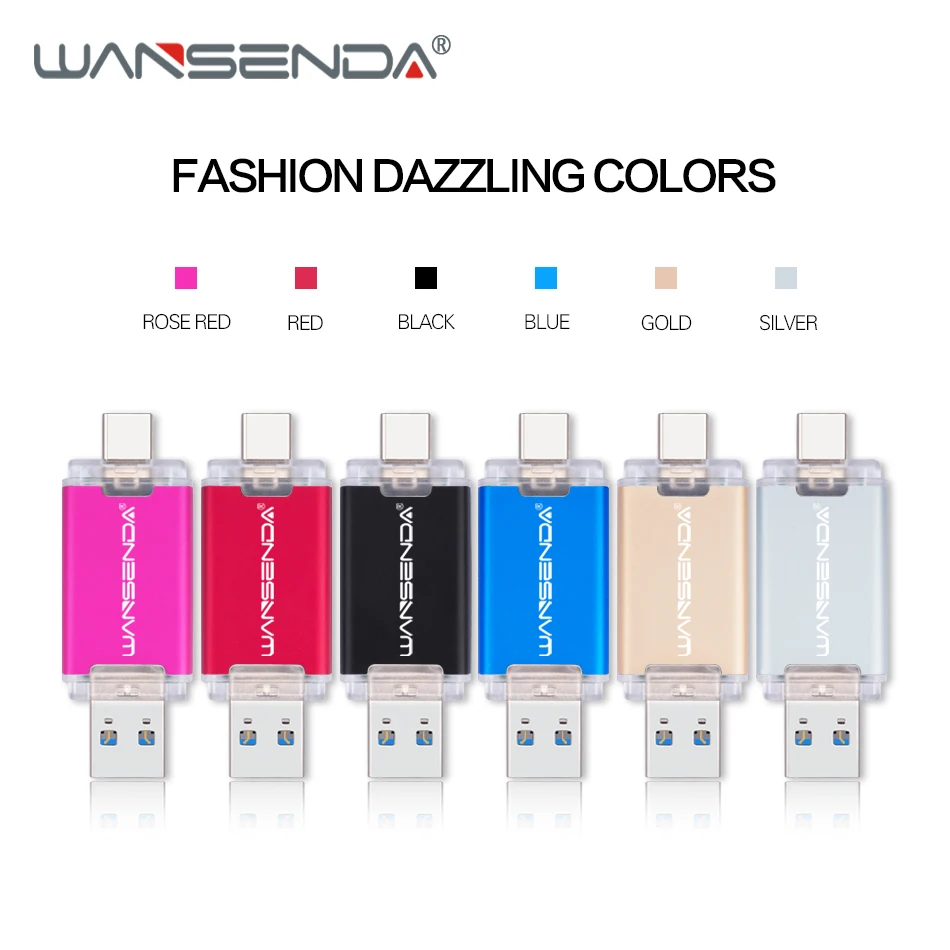 WANSENDA USB 3 0 TYPE C флэш накопители 512 ГБ 256 128 Гб 64 оперативной памяти 32 встроенной Cle