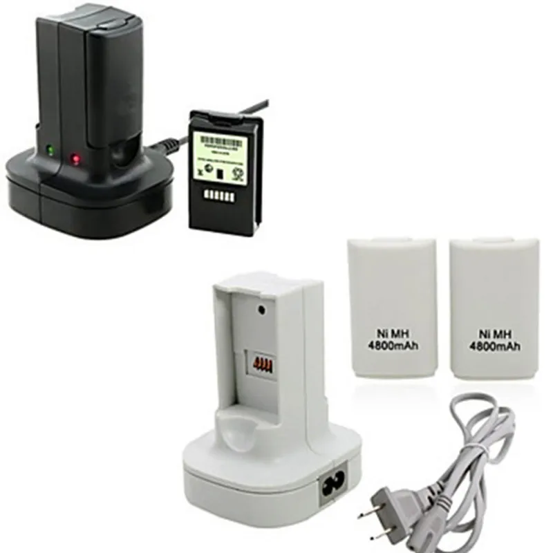 

High Quality portable charger Dual Battery Charging Dock Holder Fit for Microsoft xbox 360 Video Game Controller Battery Charger