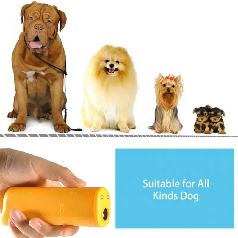 Dog Repeller Anti Barking Stop Bark Training Device Trainer LED Ultrasonic Without Battery Pet Supplies | Дом и сад