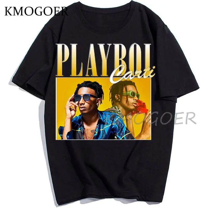KMOGOER Playboi Carti хип хоп Готическая Футболка Harajuku Ulzzang мужская футболка Летняя Tumblr