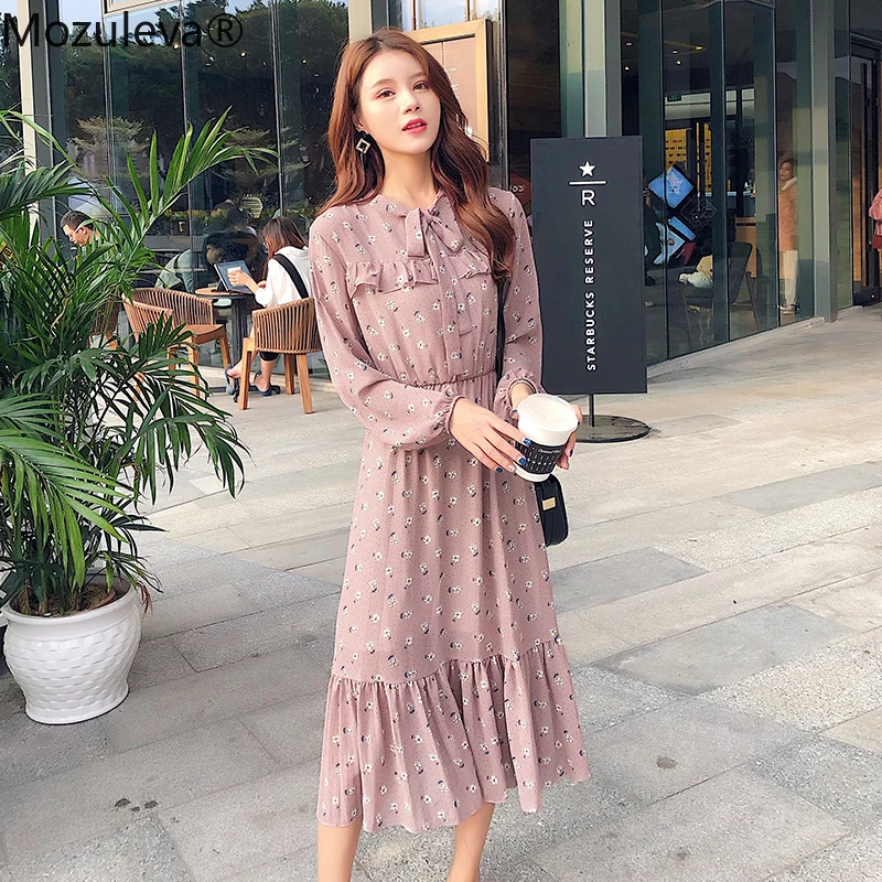 Женское шифоновое платье средней длины элегантное ТРАПЕЦИЕВИДНОЕ ПЛАТЬЕ с