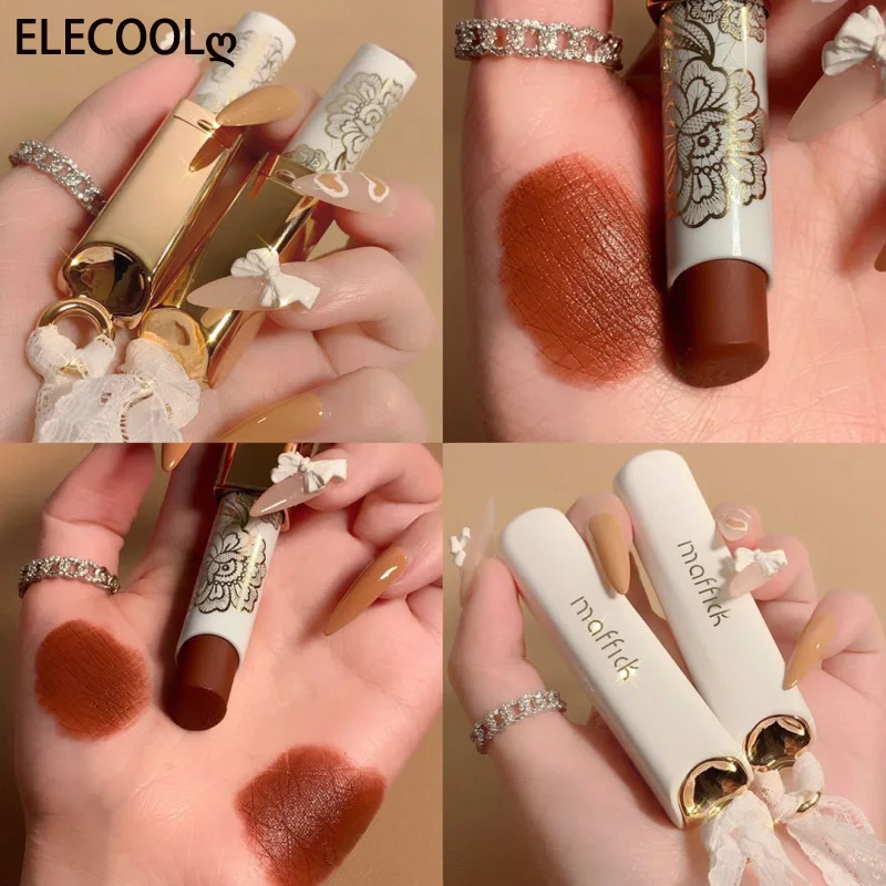 

ELECOOL Velvet Matte Lipstick Cosmetics Waterproof Long Lasting Lipstick Non Sticky Lip Balm Chinese Style Lip Tint Pen Makeup