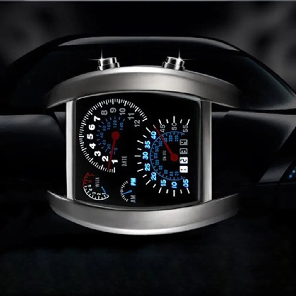 Часы наручные унисекс со светодиодной подсветкой и индикатором скорости|Женские