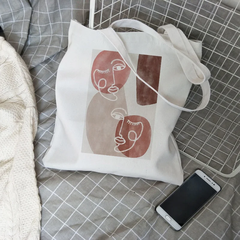 Повседневная модная вместительная Холщовая Сумка на плечо в стиле Харадзюку |