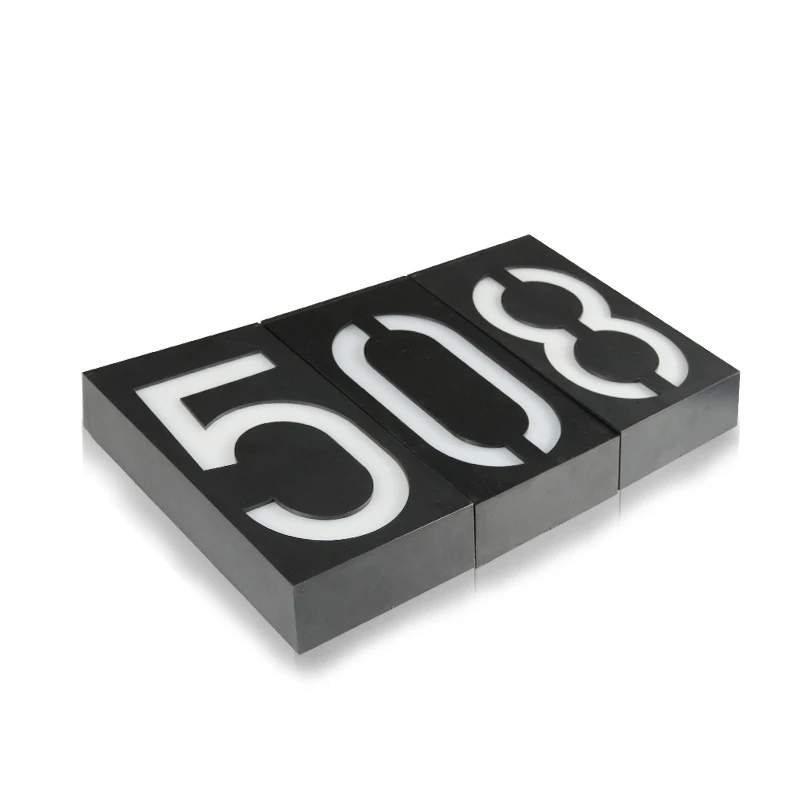 Солнечный дом номер Doorplate цифровой светильник 6 светодиодный дверной знак адрес цифры настенный светильник крепление крыльца солнечный светильник s