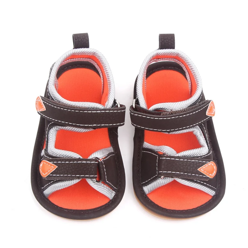 

Newborn Infant Baby Boy Shoes Baby Boy Anit-slip Sandals leather Summer Rubber Sole First Walkers Size 0-24M