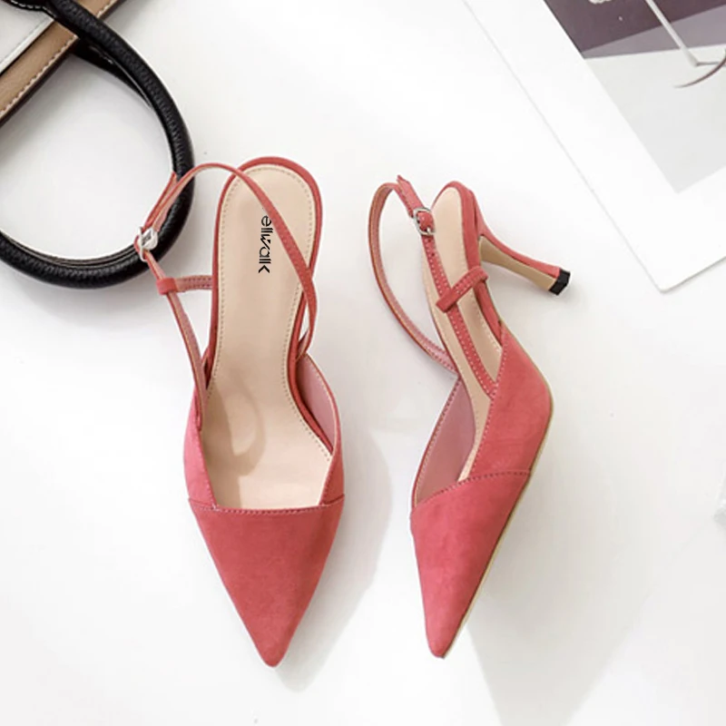 Элегантные босоножки Женская пикантная обувь на каблуке-шпильке Летние с