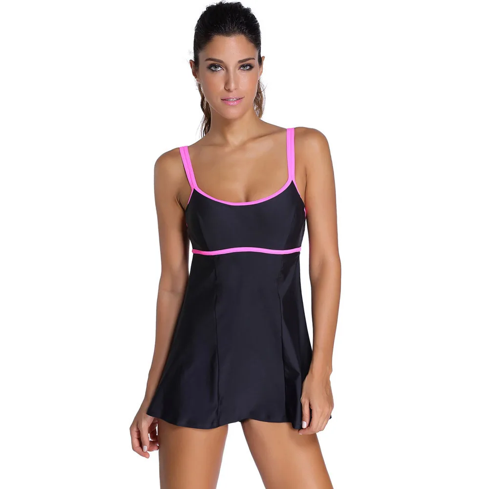 2020 Женская одежда для плавания большого размера платье с контролем живота