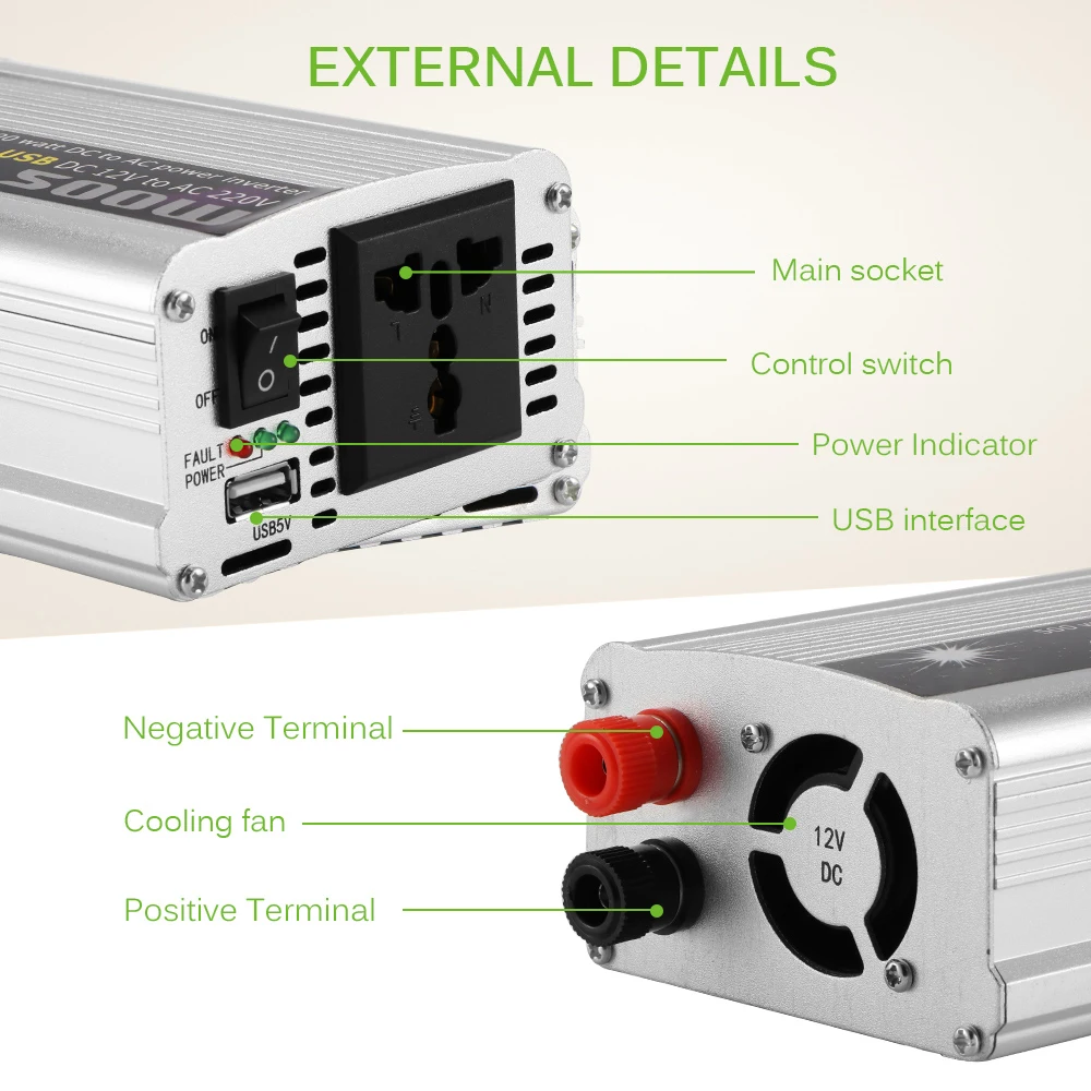 

USB Car Inverter Converter