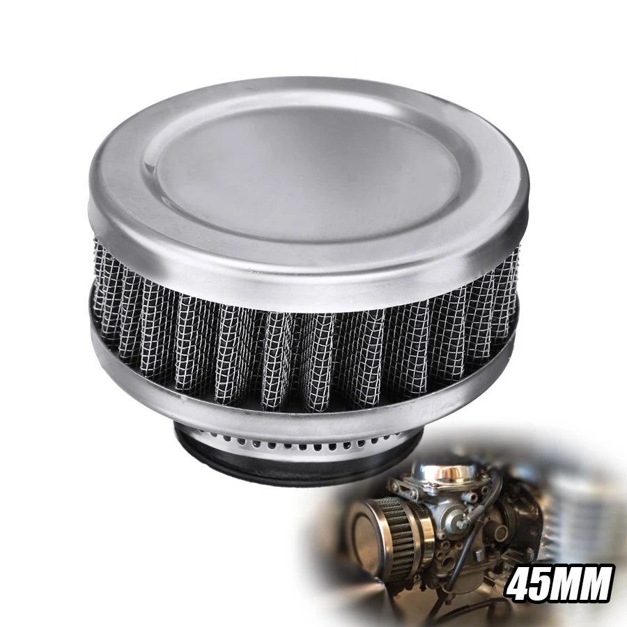 

Universal 45mm Motorcycle Air Filter Stainless Steel ATV Scooter Cleaner For Honda Yamaha SR400 Kawasaki KZ650