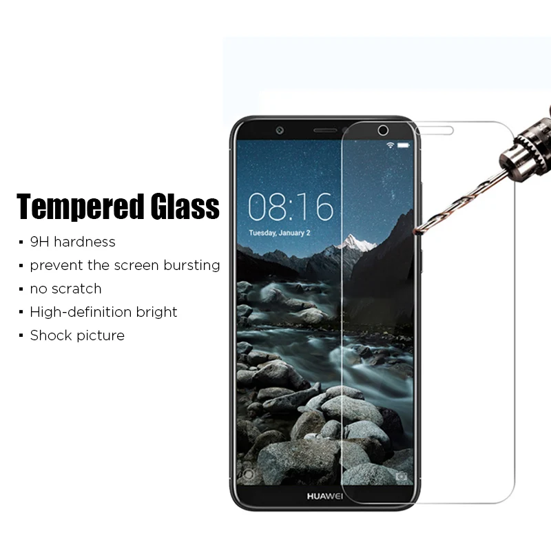 Протектор экрана для Huawei Y5 Y7 Prime Y9 HD закаленное стекло Y6 2018 защитное твердая