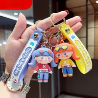 toy cute anime beautiful girl key chain beautiful girl car key chain ring cartoon anime car wristband key chain toy