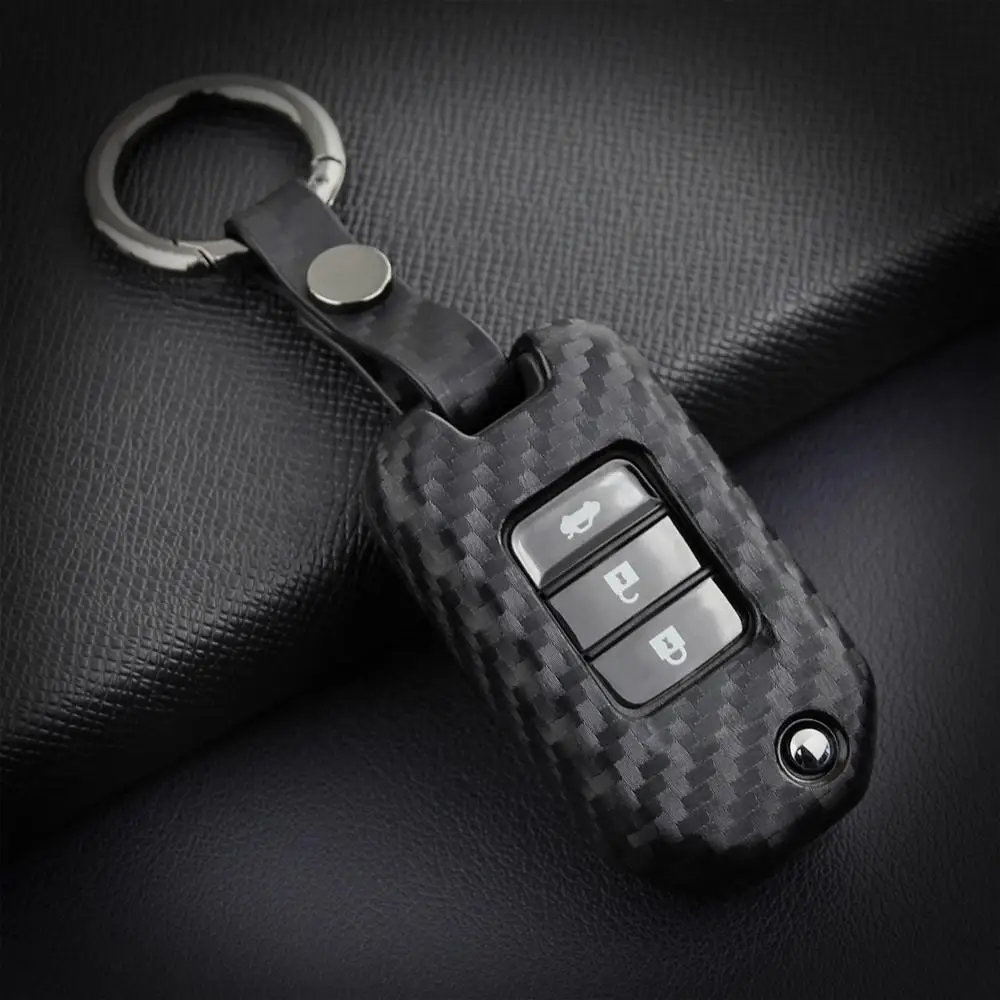 

Car Key Protection Case Cover For Honda Civic Jazz Crv Hrv Accord Fit Dio Pilot Freed Forza 300 125 sh 2018 2019 2020 Key Ring
