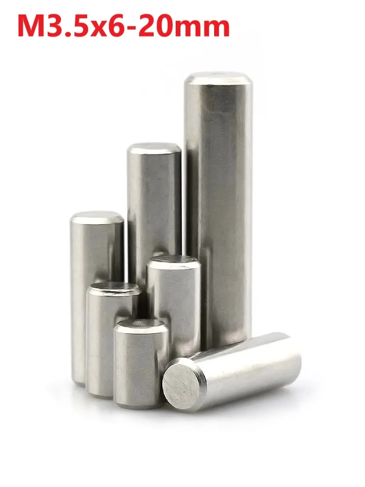 

M3.5 Cylindrical Pin Locating Dowel 304 Stainless Steel Solid Needle Roller Thimble 3.5mm x 6 10 12 14 16 18 20mm
