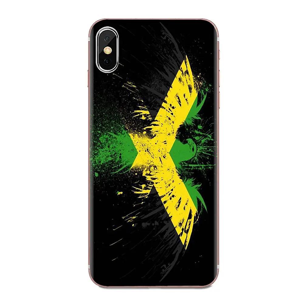 Retro Jamaica National Flag Banner For Galaxy Grand A3 A5 A7 A8 A9 A9S On5 On7 Plus Pro Star 2015 2016 2017 2018 | Мобильные