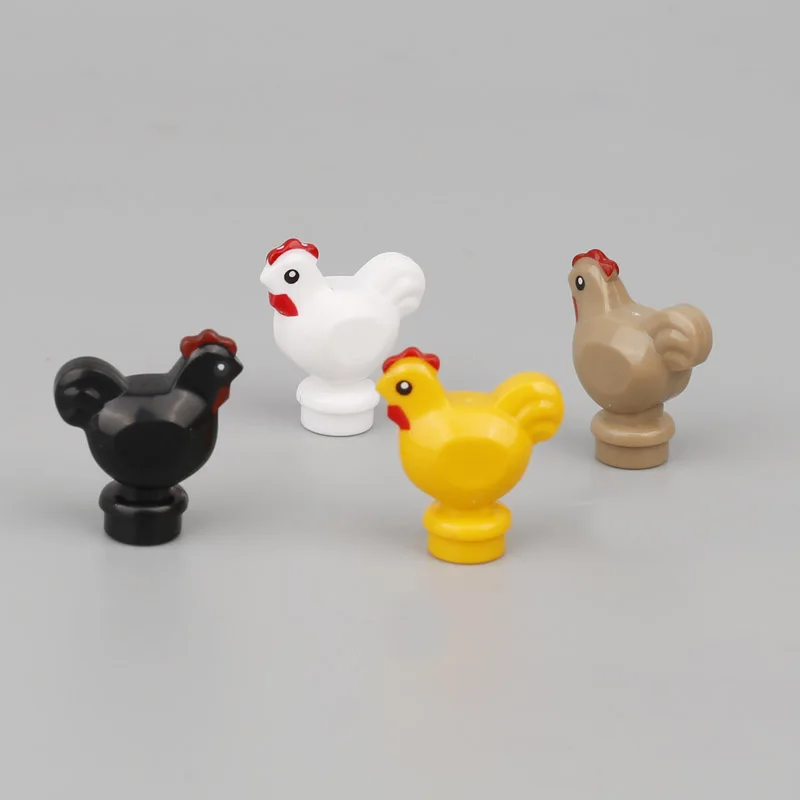 Строительные блоки для цыплят MOC животные ферма город аксессуары курица яйца