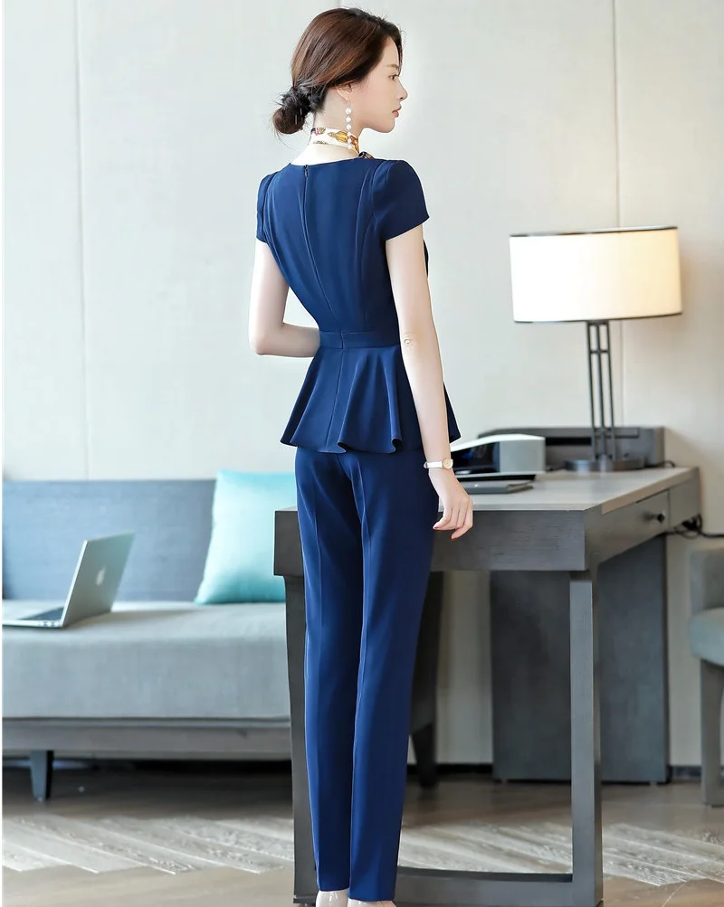 Официальный комплект из 2 предметов женские брючные костюмы с брюками и топом