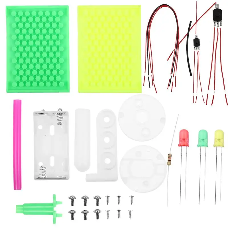 

2pcs Traffic Lights Model Handmade DIY Technology Kids DIY Teaching AIDS