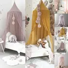 Подвесное детское постельное белье 5 цветов, купольная кровать, навес, хлопковая москитная сетка, постельное белье, занавеска для ребенка, для чтения, игры, домашний декор