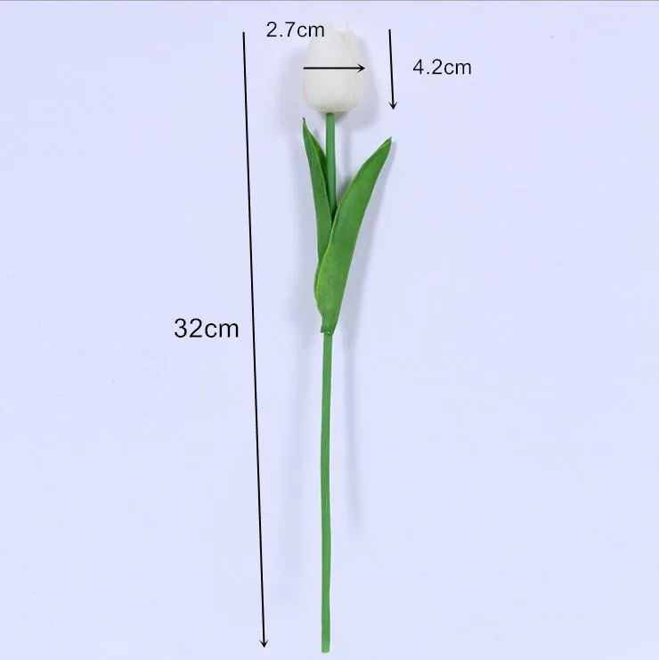 1 шт. 10 дюймов мягкий полиуретан с эффектом реального прикосновения тюльпан
