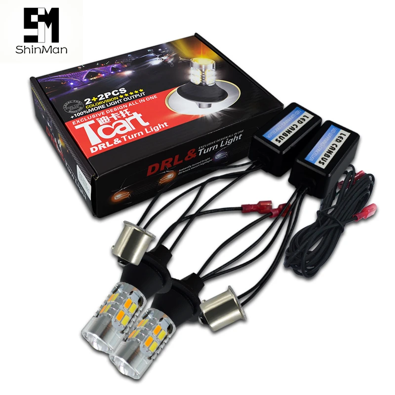 

DRL with Turn light for Nissan Tiida PY21W 1156 BAU15s turn signal light Car LED light Daytime Running Lights turn signal light