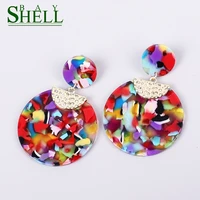 shell bay punk drop earrings jewelry for women accessories fashion earrings cute barring pendientes earring rainbow earings 2020