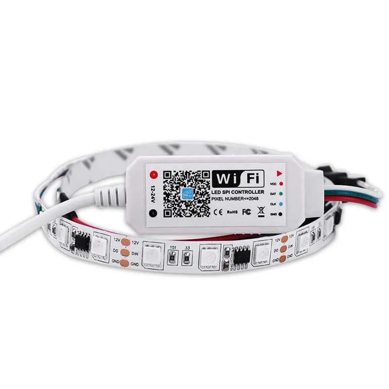 DC12-24V Мини Wifi WS2811 1903LED полоса управления светом для Amazon Alexa/Google Phone Smart Voice IOS/Android APP