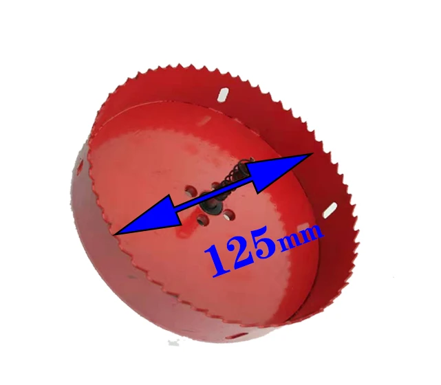 125mm Оптовые продажи 15-150 мм биметаллические Кольцевые пилы для дерева долото для обработки металла резки металла стали алюминия железа дерева Ручные инструменты - Цвет: 125mm