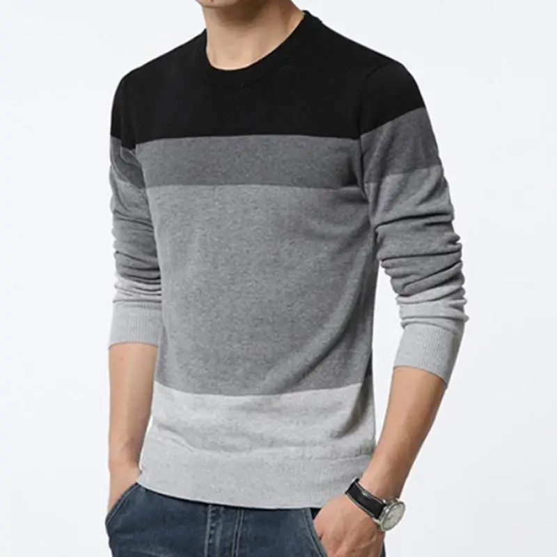 Мужской вязаный свитер новинка 2020 повседневный пуловер с круглым вырезом