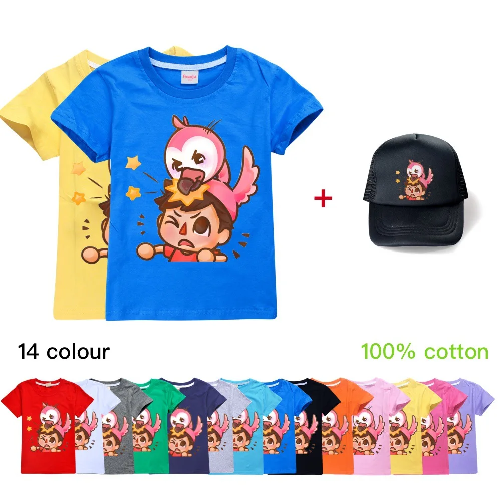 Летняя футболка с фламинго флимом мультяшным принтом повседневная одежда для