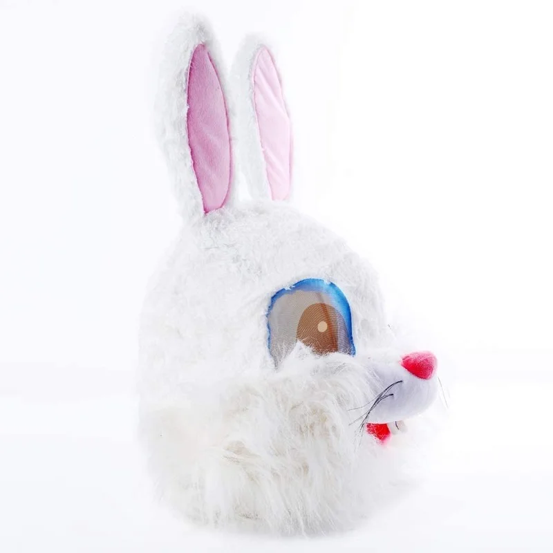 Плюшевая маска в виде жуков кролика головы животных на Хэллоуин искусственный