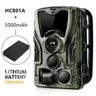 Фотоловушка HC801A-LI с литиевым аккумулятором 5000 мАч, 1080P, 16 МП, ночное видение, светодиоды