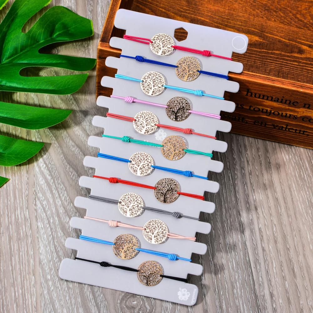 Женский и детский браслет Древо жизни эластичный ручной работы 12 шт. в партии