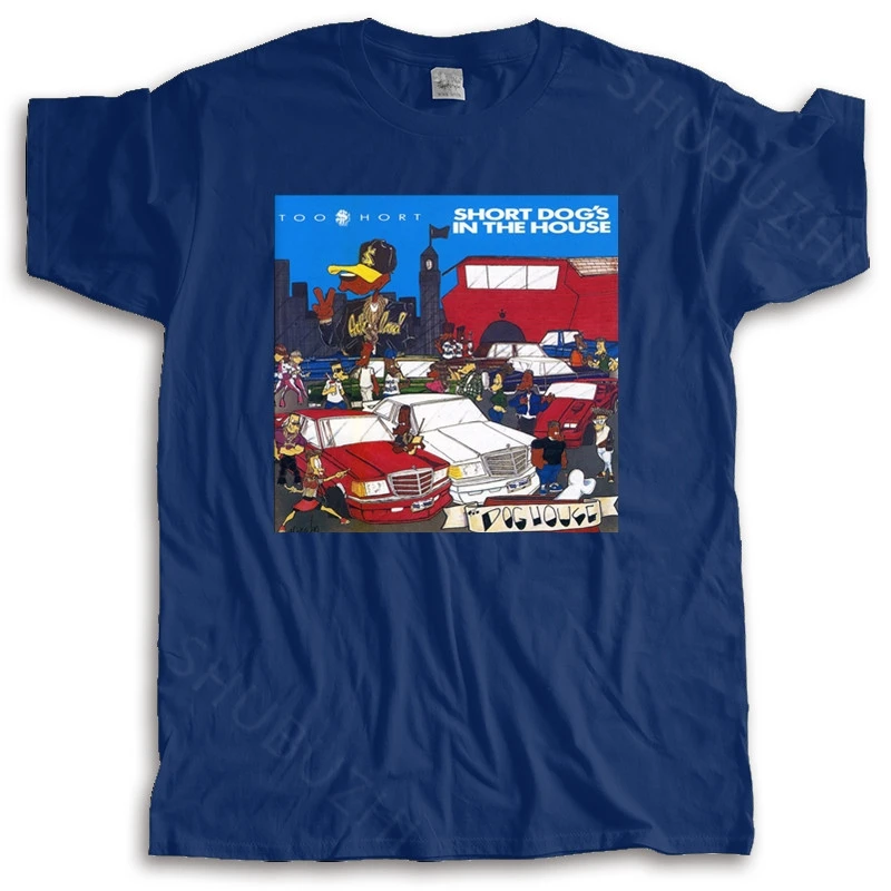 Футболка мужская с надписью TOO $ HORT ** свободная стильная рубашка принтом собак в