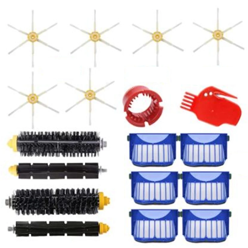 

Набор запчастей для робота-пылесоса IRobot Roomba 600, основная роликовая боковая щетка, Hepa фильтр, аксессуары